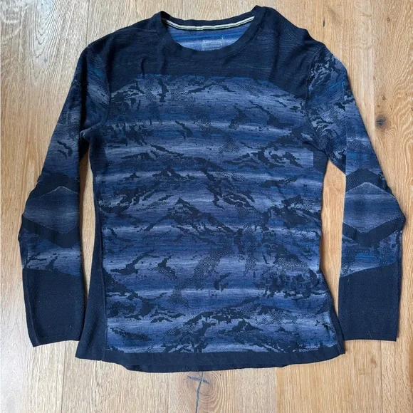 Smartwool Intraknit Merino 200 Pattern Navy Mountain Sz XXL price firm!